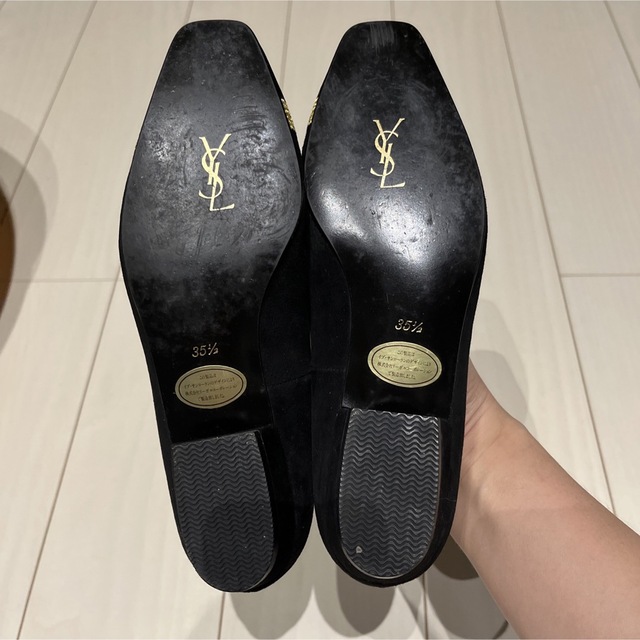 Yves Saint Laurent(イヴサンローラン)の【即購入OK!】YVES SAINT LAURENT パンプス スウェード 金 レディースの靴/シューズ(ハイヒール/パンプス)の商品写真