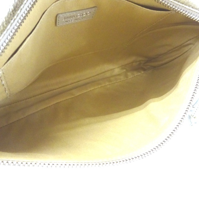 JIMMY CHOO(ジミーチュウ)のジミーチュウ クラッチバッグ スタースタッズ付き シルバー系 レディース JIMMY CHOO Ft581441 中古 レディースのバッグ(クラッチバッグ)の商品写真