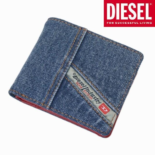 DIESEL ディーゼル 折り財布 ブルー デニム