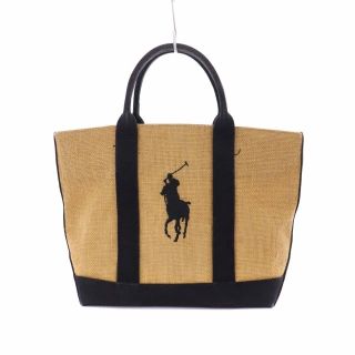 ラルフローレン(Ralph Lauren)のラルフローレン ハンドバッグ ビッグポニー 茶 ブラウン 黒 ブラック(ハンドバッグ)