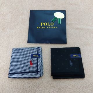 ポロラルフローレン(POLO RALPH LAUREN)のポロ・ラルフローレン    ハンカチ   2枚セット   新品未使用！(ハンカチ/ポケットチーフ)