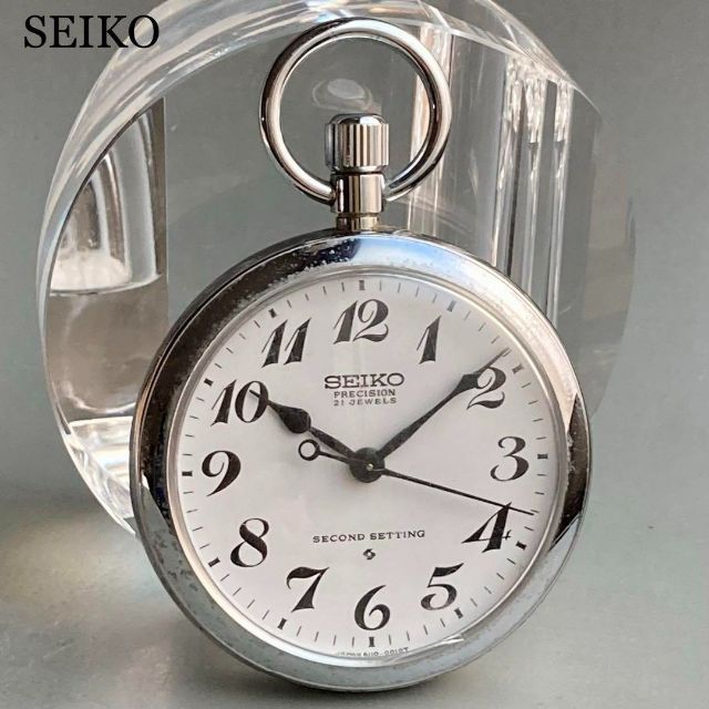 【動作品】セイコー SEIKO アンティーク 懐中時計 1970年代頃 米鉄