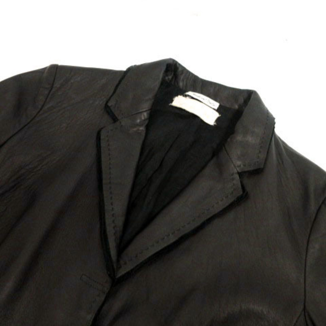other(アザー)のOpipix ジャケット テーラードカラー レザー イタリア製 黒 42 レディースのジャケット/アウター(その他)の商品写真