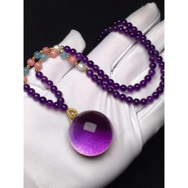 ⭐︎【天然】アメジスト ネックレス 26mm-eastgate.mk