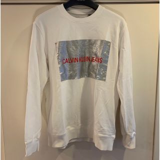 カルバンクライン(Calvin Klein)のCALVIN KLEIN JEANS スウェット　白色　XLサイズ(スウェット)