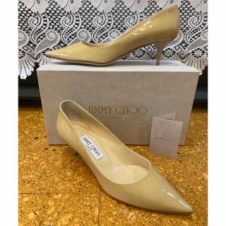 ジミーチュウ(JIMMY CHOO)のJIMMY CHOOエナメルヌーディーベージュ新品未使用💕お値下げ(ハイヒール/パンプス)