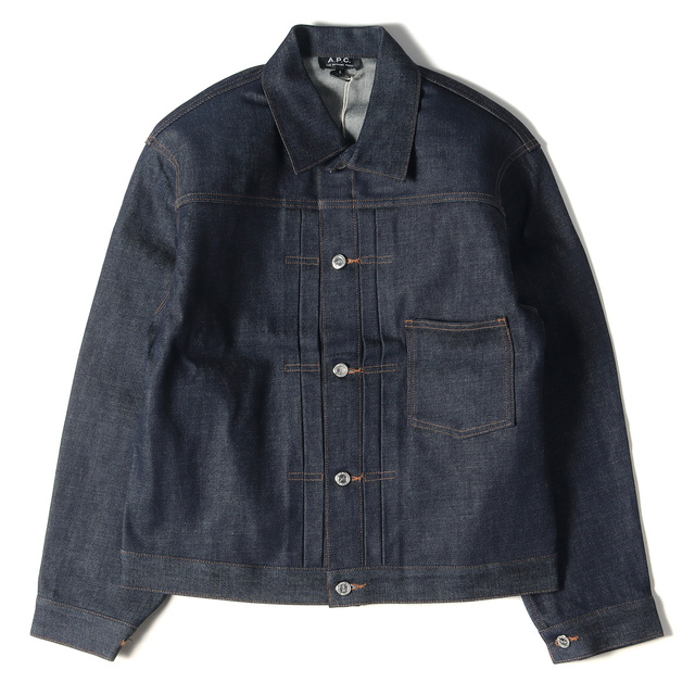 A.P.C(アーペーセー)のA.P.C. アーペーセー ジャケット 1st タイプ リジット デニム トラッカージャケット 25212-1-30301 インディゴ S アウター ブルゾン Ｇジャン ミニマル 【メンズ】 メンズのジャケット/アウター(Gジャン/デニムジャケット)の商品写真