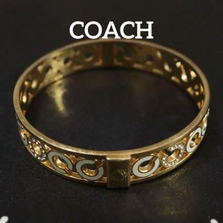 コーチ(COACH)の【匿名配送】COACH コーチ バングル ブレスレット ゴールド ロゴ(ブレスレット/バングル)