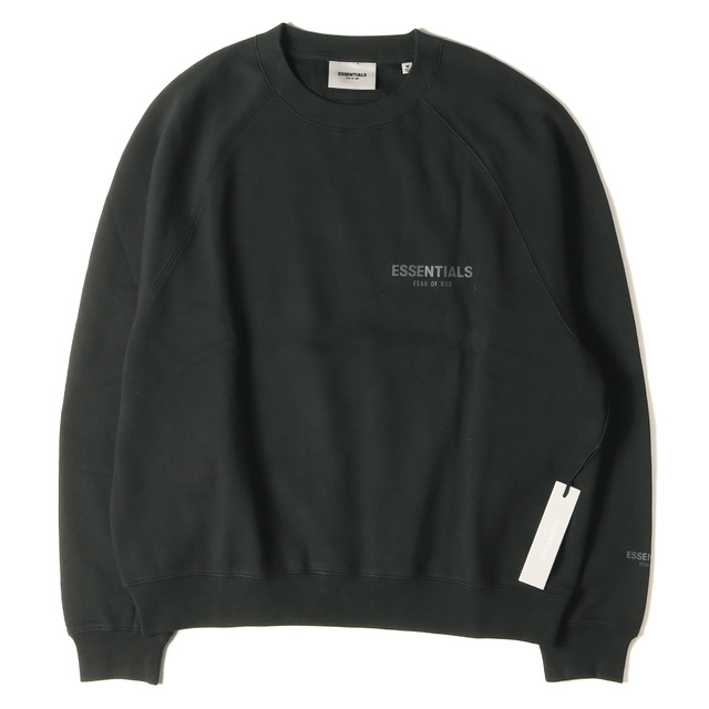 FEAR OF GOD  FOG ESSENTIALS フィアオブゴッド エッセンシャルズ スウェット オーバーサイズ クルーネック スウェットシャツ Pullover Crewneck 裏起毛 21AW ブラック(BLACK) 黒 M トップス トレーナー 【メンズ】トップス