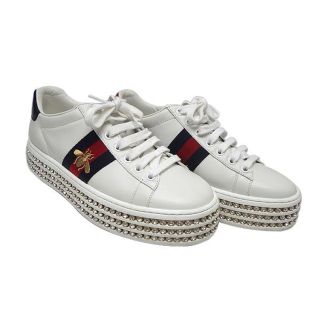 グッチ(Gucci)のGUCCI クリスタル付きスニーカー(スニーカー)