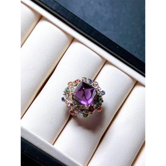 ⭐︎【天然 】アメジスト リング s925 12x12mm ⭐︎【天然 】アメジスト リング s925 12x12mm