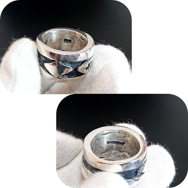 5091 SILVER925 超重厚 サンバーストリング15.5号シルバー925 メンズのアクセサリー(リング(指輪))の商品写真