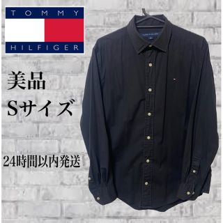 トミーヒルフィガー(TOMMY HILFIGER)のTOMMY HILFIGER トミー コットンシャツ ワンポイントロゴ ブラック(シャツ)