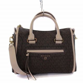 マイケルコース(Michael Kors)のマイケルコース ハンドバッグ ショルダーバッグ 2way MKロゴ ベージュ 茶(ハンドバッグ)