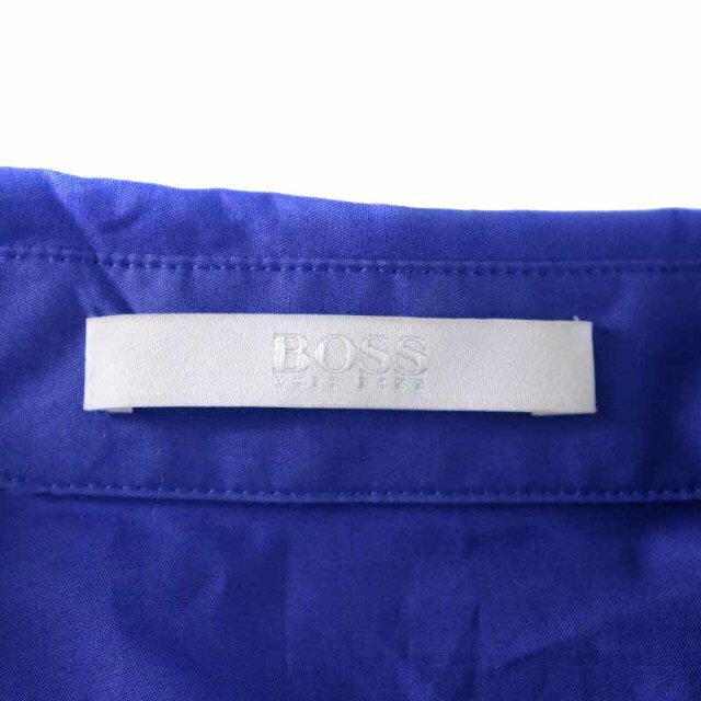 HUGO BOSS(ヒューゴボス)のHUGO BOSS BOSS ブラウス シャツ コットン FR34 S 青 レディースのトップス(シャツ/ブラウス(長袖/七分))の商品写真