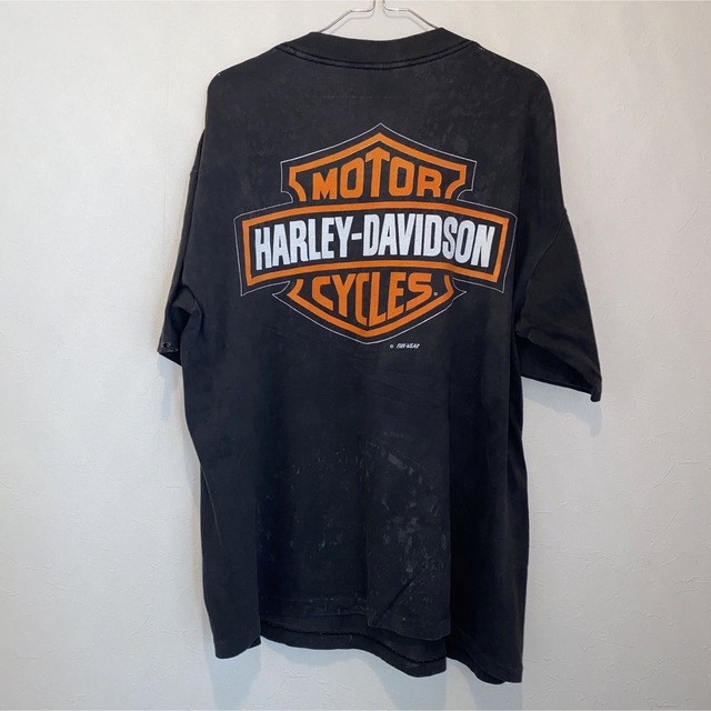 Harley Davidson(ハーレーダビッドソン)のハーレーダビッドソン ブラック L 90s USA製ヴィンテージTシャツ メンズのトップス(Tシャツ/カットソー(半袖/袖なし))の商品写真