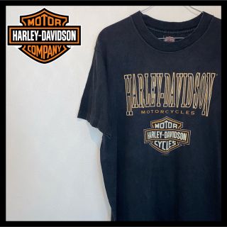 ハーレーダビッドソン(Harley Davidson)のハーレーダビッドソン ブラック L 90s USA製ヴィンテージTシャツ(Tシャツ/カットソー(半袖/袖なし))