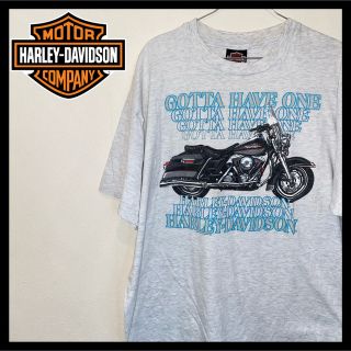 ハーレーダビッドソン(Harley Davidson)のハーレーダビッドソン グレー XL 90s USA製ヴィンテージTシャツヘインズ(Tシャツ/カットソー(半袖/袖なし))