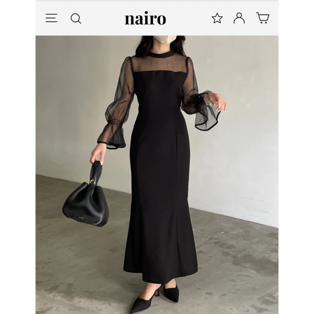 nairo スタンドカラーマーメイドドレス
