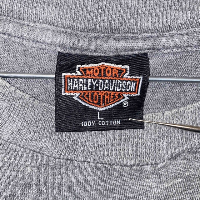 Harley Davidson(ハーレーダビッドソン)のハーレーダビッドソン グレー L 90s USA製ヴィンテージTシャツ メンズのトップス(Tシャツ/カットソー(半袖/袖なし))の商品写真