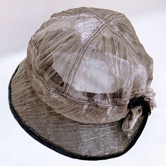 レディースハット　Chapeau de Kazu　新井和子　オーガンジー　グレー レディースの帽子(ハット)の商品写真