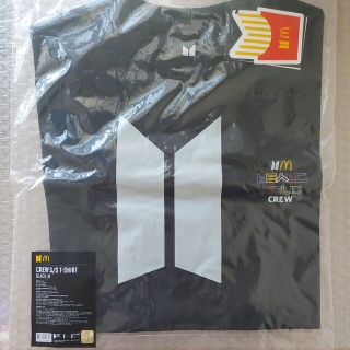 ボウダンショウネンダン(防弾少年団(BTS))の未開封 BTS マクドナルド コラボ クルーTシャツ ブラック(Tシャツ(半袖/袖なし))