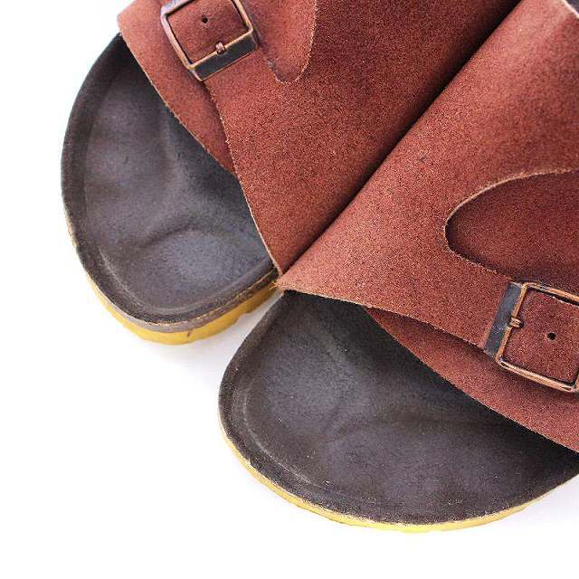 パピリオ サンダル バックル スエード 24.5cm 茶 ブラウン レディースの靴/シューズ(サンダル)の商品写真