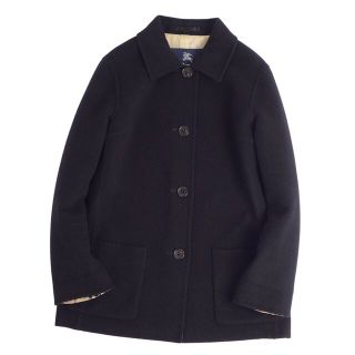 バーバリー(BURBERRY)の美品 バーバリー ロンドン BURBERRY LONDON コート ステンカラーコート バルマカーンコート ハーフ丈 裏チェック アウター レディース 40(M相当) ブラック(その他)