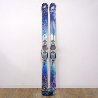ケーツー(K2)のケーツー K2 テレマーク スキー ダウンパトロール 160cm 88ｍｍ ビンディング ボレー スイッチバック アイゼン 付き 重量実測：2290g（ビンディング含む1本)(板)