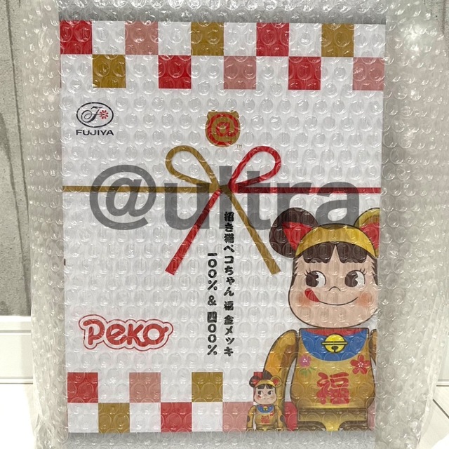 BE@RBRICK - BE@RBRICK 招き猫 ペコちゃん 福 金メッキ 100% & 400%の