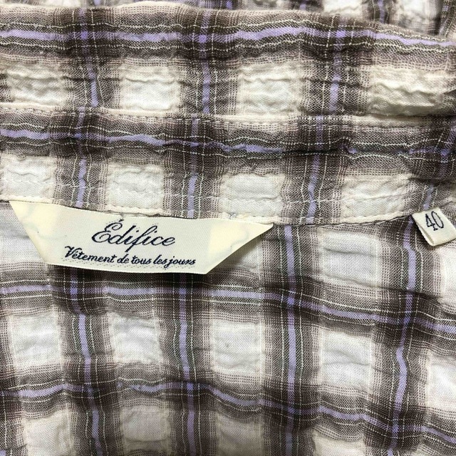 EDIFICE(エディフィス)のEDIFICE  ネルシャツ　七分袖　チェック メンズのトップス(シャツ)の商品写真