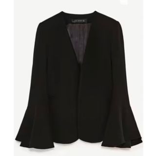 ザラ(ZARA)のZARA フレアスリーブ　ジャケット(ノーカラージャケット)