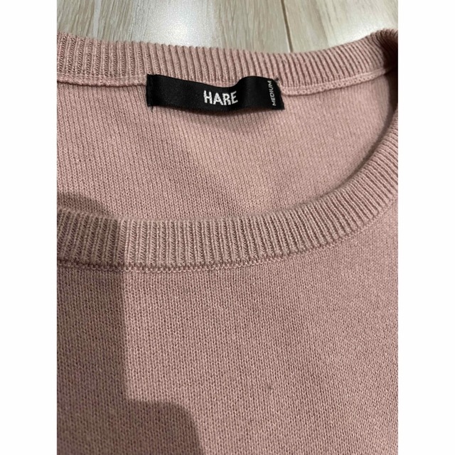 HARE(ハレ)のHARE スプリングニット Mサイズ ピンク メンズのトップス(ニット/セーター)の商品写真