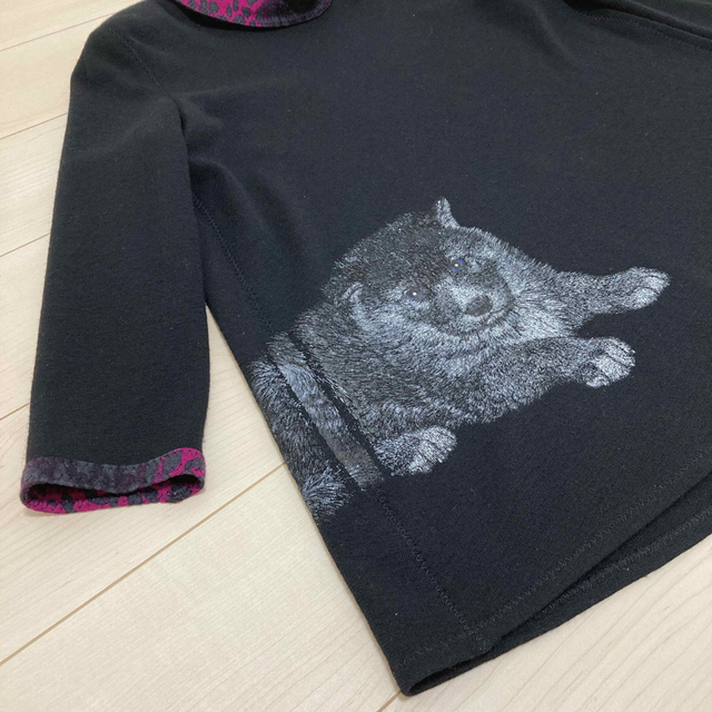 完売 生産終了 伊太利屋 チュニック タートルネック ニット シャツ 犬