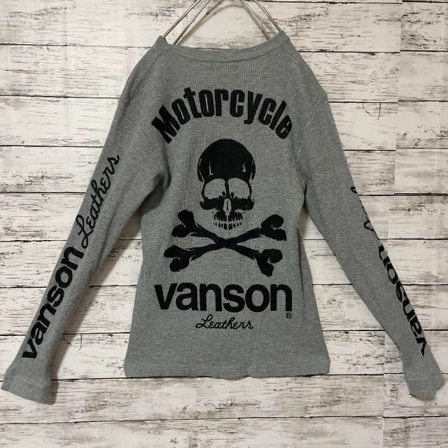 VANSON LEATHERS × スマーフ 限定 ロンT 長袖 黒 海外輸入商品