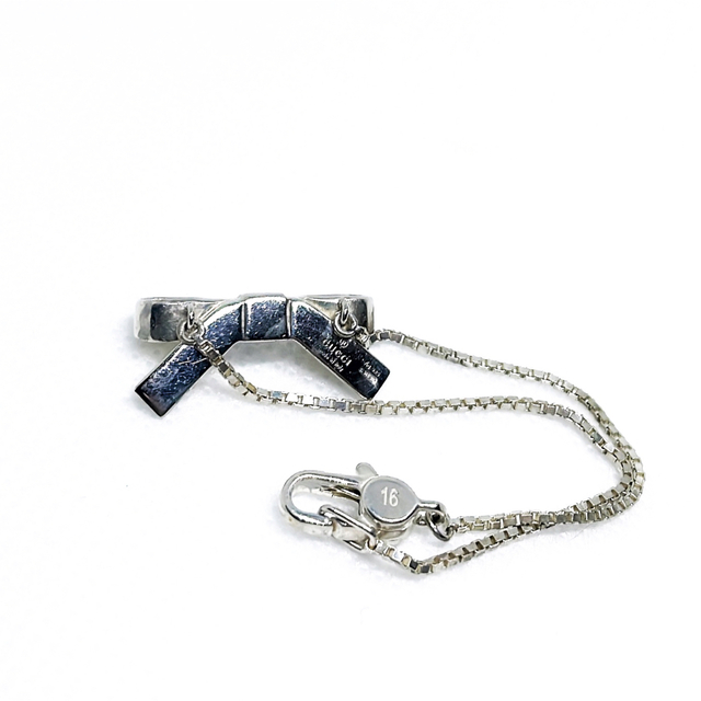 Gucci - GUCCI リボンブレスレット ベネチアンチェーン シルバー925の