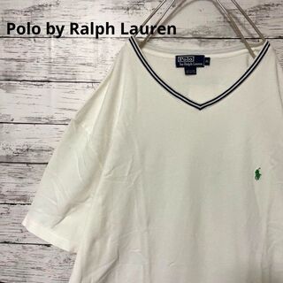 ポロラルフローレン(POLO RALPH LAUREN)のPolo by Ralph Lauren vネックカットソー ワンポイント 刺繍(Tシャツ/カットソー(半袖/袖なし))