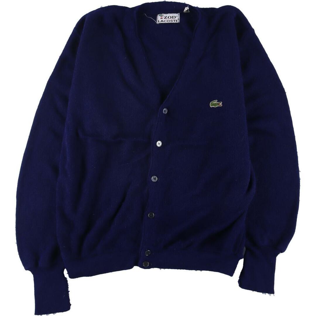 535cm商品名70年代 ラコステ LACOSTE IZOD アクリルニットカーディガン USA製 メンズXL ヴィンテージ /eaa315365