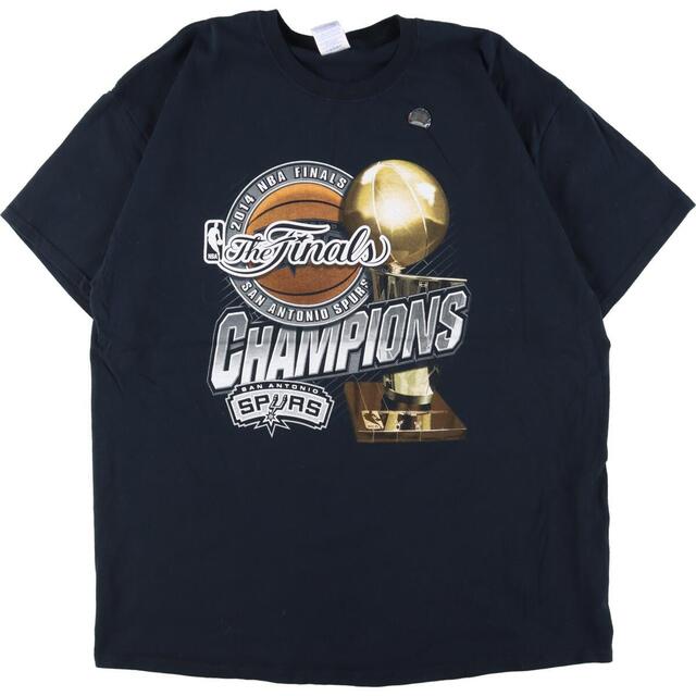 ギルダン GILDAN NBA SAN ANTONIO SPURS サンアントニオスパーズ 2014 NBA Finals Champions スポーツプリントTシャツ メンズL /eaa316675