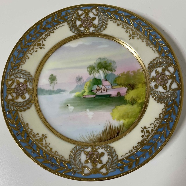 Noritake - オールドノリタケ・湖畔の風景・１９１１年〜１９４１年