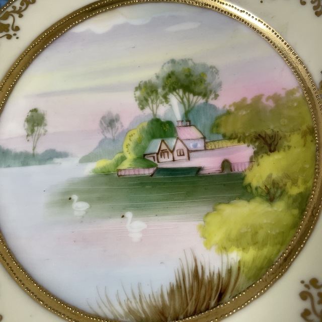 Noritake - オールドノリタケ・湖畔の風景・１９１１年〜１９４１年