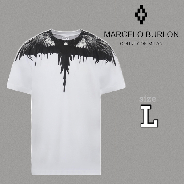 新品 定価3.3万円 MARCELO BURLON WINGS Tシャツ 白L