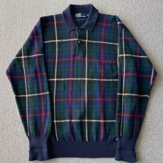 ポロラルフローレン(POLO RALPH LAUREN)のPolo Ralph Lauren ポロラルフローレン チェックニットポロシャツ(ニット/セーター)