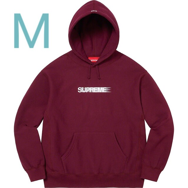 メンズMotion Logo Hooded Sweatshirt Burgundy