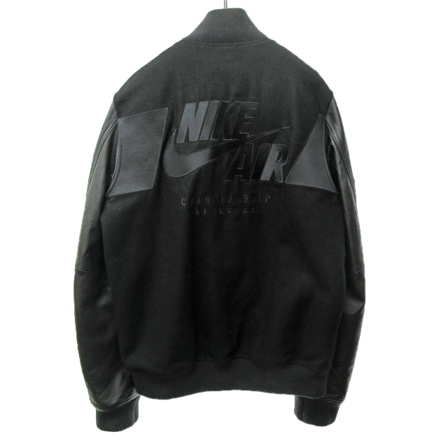良品】NIKE ナイキ デストロイヤー ジャケット レザー スタジャン 黒 L-