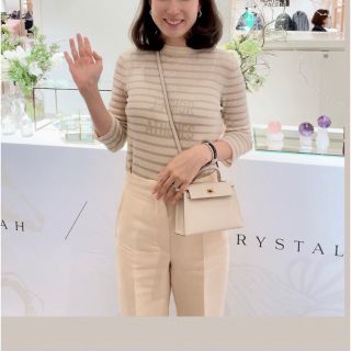 クリスチャンディオール(Christian Dior)のDior ラメボーダーニット　34 美品(ニット/セーター)