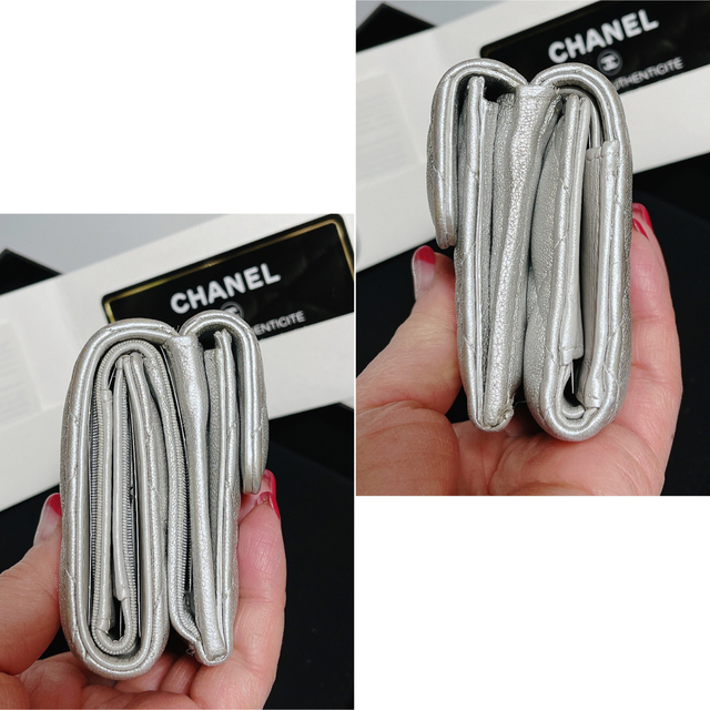 CHANEL(シャネル)の【31番台 CHANEL】可愛いキラキラシルバーの三つ折り財布☆シルバー金具☆ レディースのファッション小物(財布)の商品写真