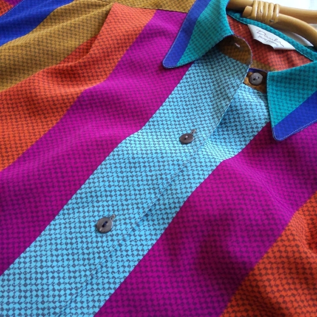 vintage レトロ ストライプ シャツ bluke.com.br