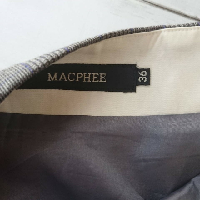 MACPHEE(マカフィー)のマカフィー☆日本製☆タックつき×フレアチェックスカート レディースのスカート(ひざ丈スカート)の商品写真