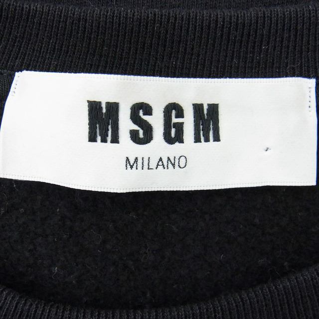 MSGM(エムエスジイエム)のMSGM エムエスジーエム スウェット 2740MM104 ペイント ロゴプリント クルーネック スウェット トレーナー ブラック系 S【中古】 メンズのトップス(スウェット)の商品写真